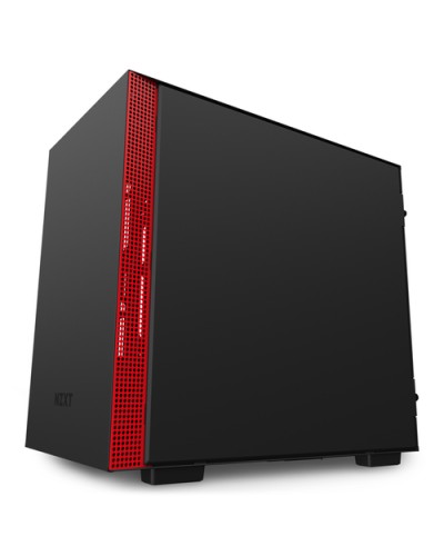 NZXT CASE H210I MID TOWER ATX MATTE BLACK/RED